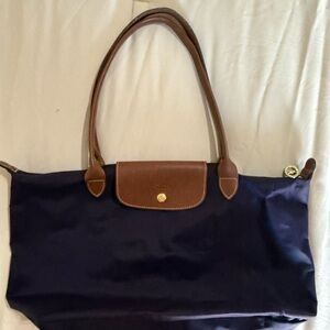 Longchamp Purple and Brown Tote Bag